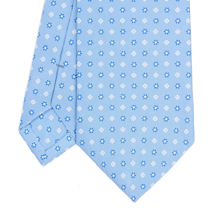 CRAVATTA SARTORIALE CLASSICA IN SETA AZZURRA