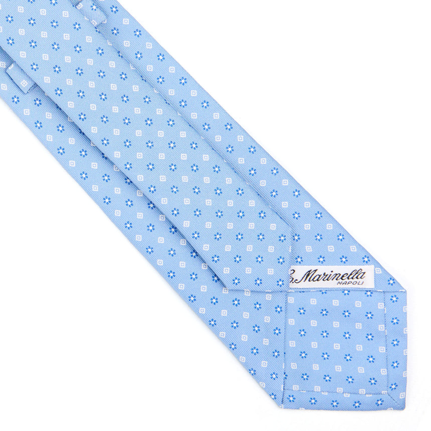 CRAVATTA SARTORIALE CLASSICA IN SETA AZZURRA