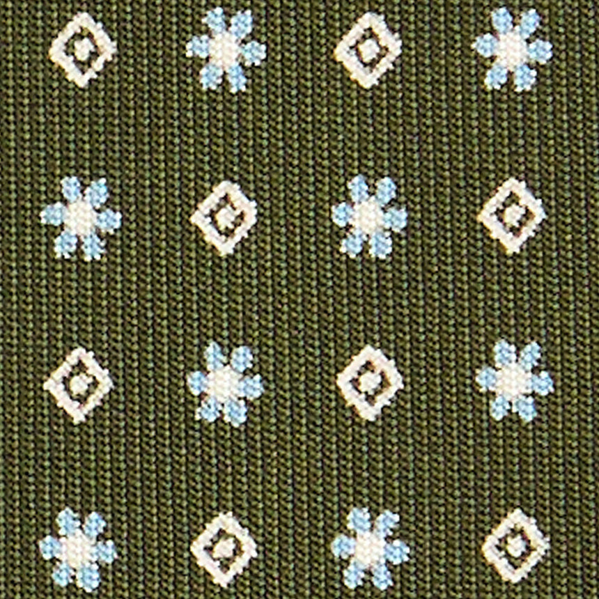 CRAVATTA SARTORIALE CLASSICA IN SETA VERDE OLIVA