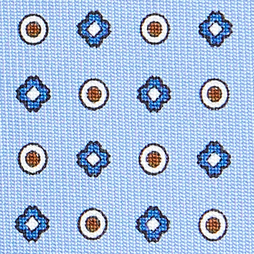 CRAVATTA SARTORIALE CLASSICA IN SETA AZZURRA