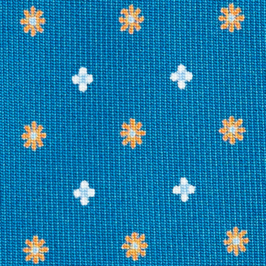 CRAVATTA SARTORIALE CLASSICA IN SETA BLU MEDIO