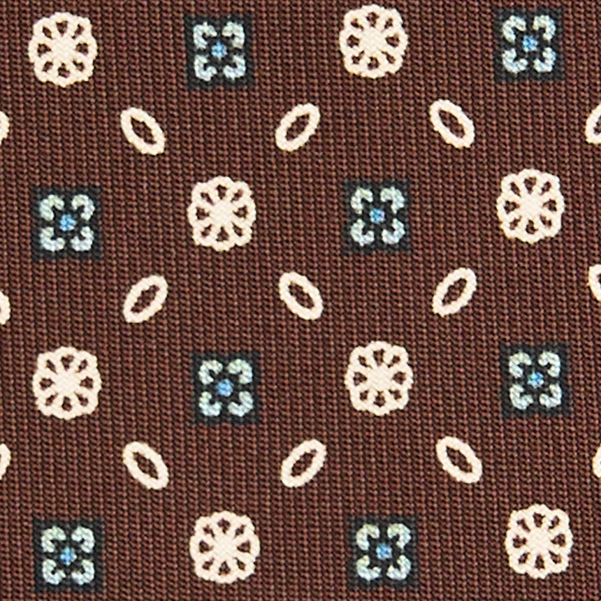 CRAVATTA SARTORIALE CLASSICA IN SETA MARRONE SCURO