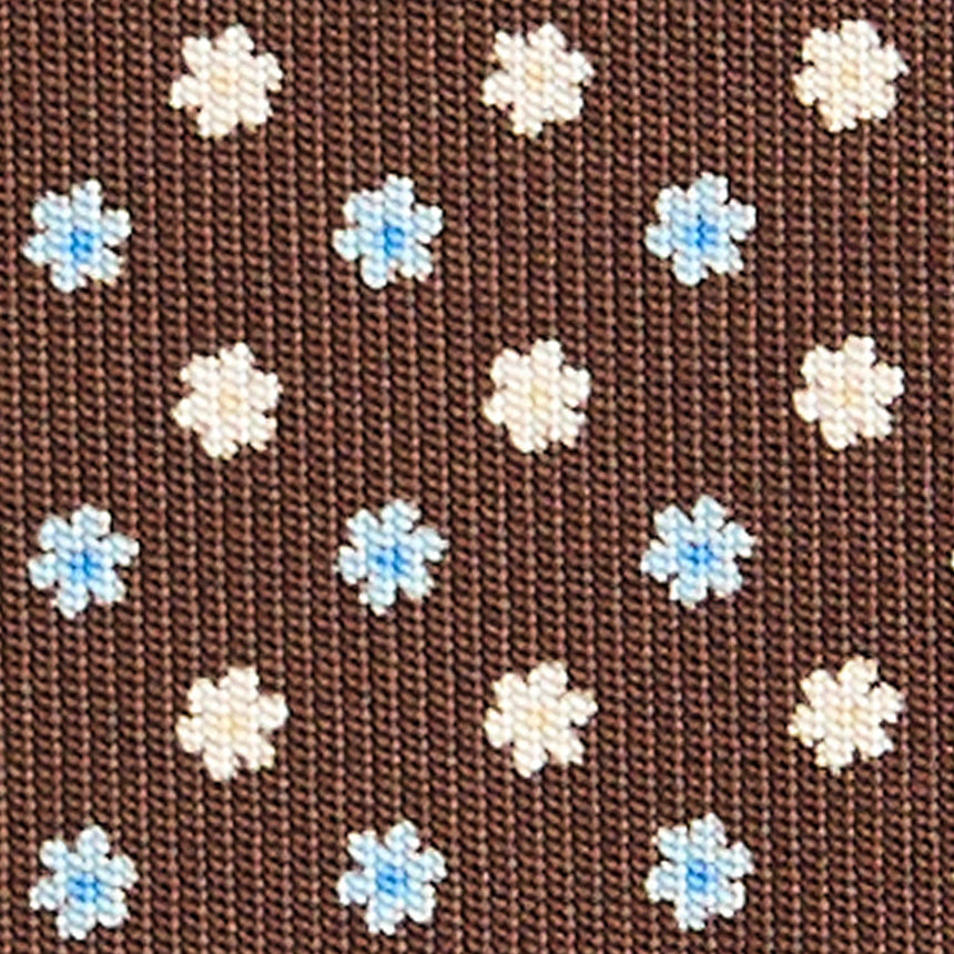 CRAVATTA SARTORIALE CLASSICA IN SETA MARRONE SCURO