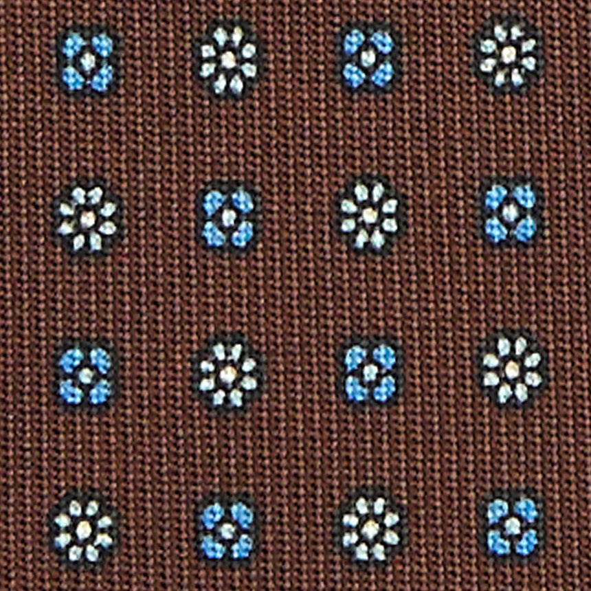 CRAVATTA SARTORIALE CLASSICA IN SETA MARRONE SCURO