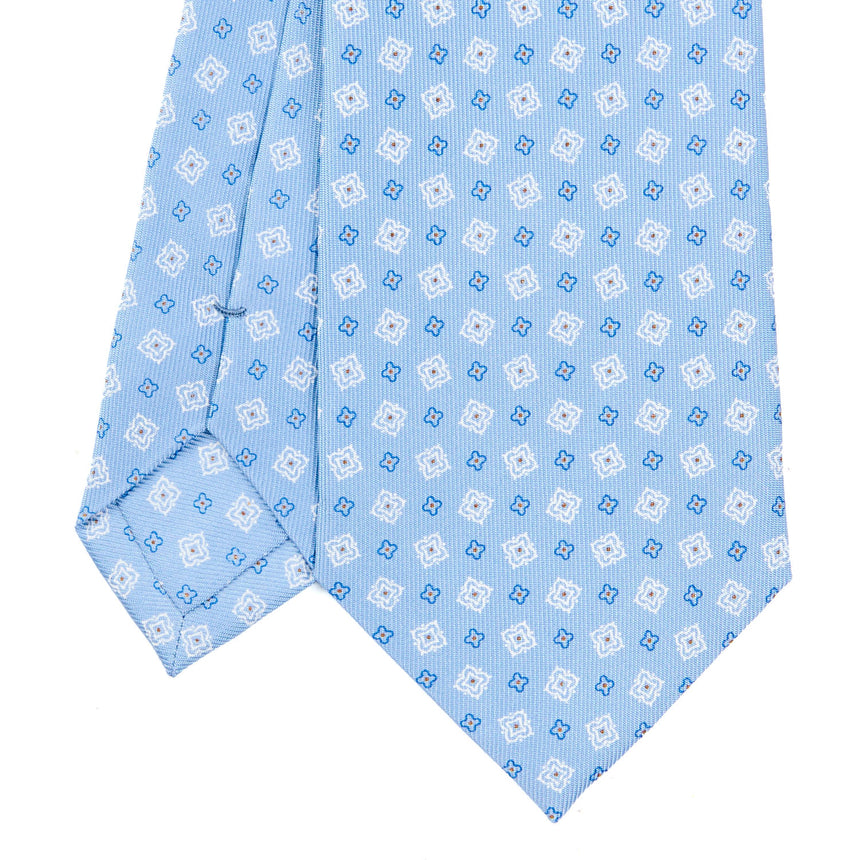 CRAVATTA SARTORIALE CLASSICA IN SETA AZZURRA