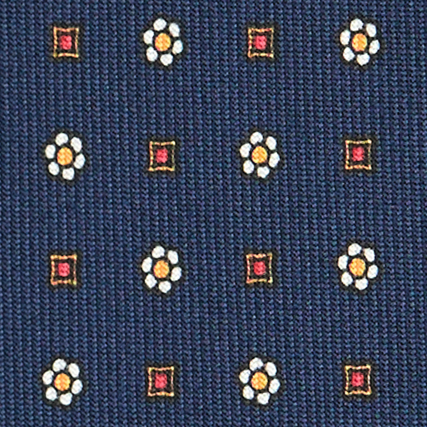 CRAVATTA SARTORIALE CLASSICA IN SETA BLU SCURO