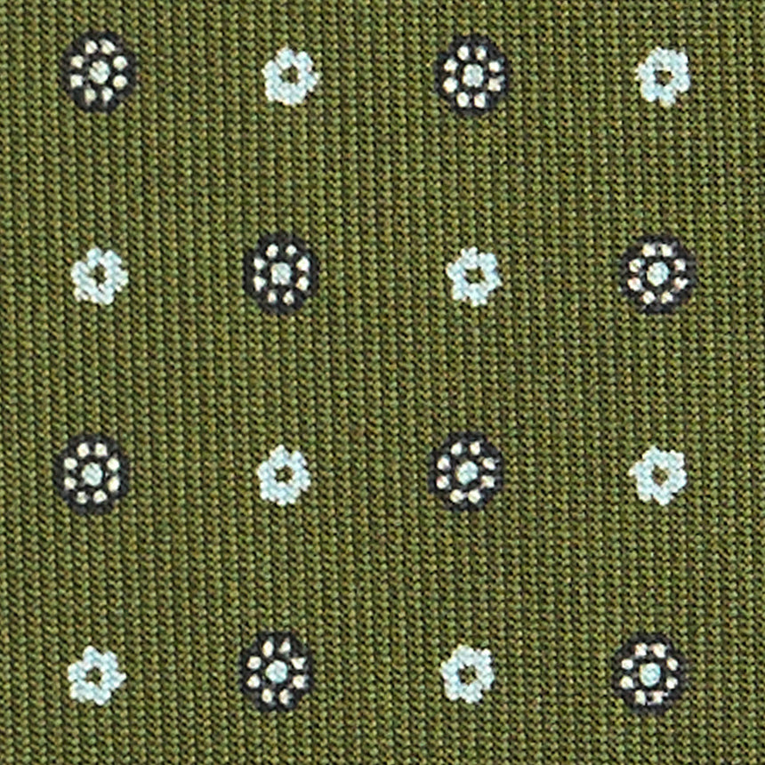 CRAVATTA SARTORIALE CLASSICA IN SETA VERDE OLIVA