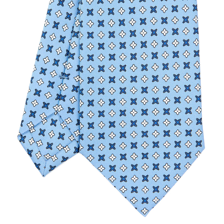 CRAVATTA SARTORIALE CLASSICA IN SETA AZZURRA