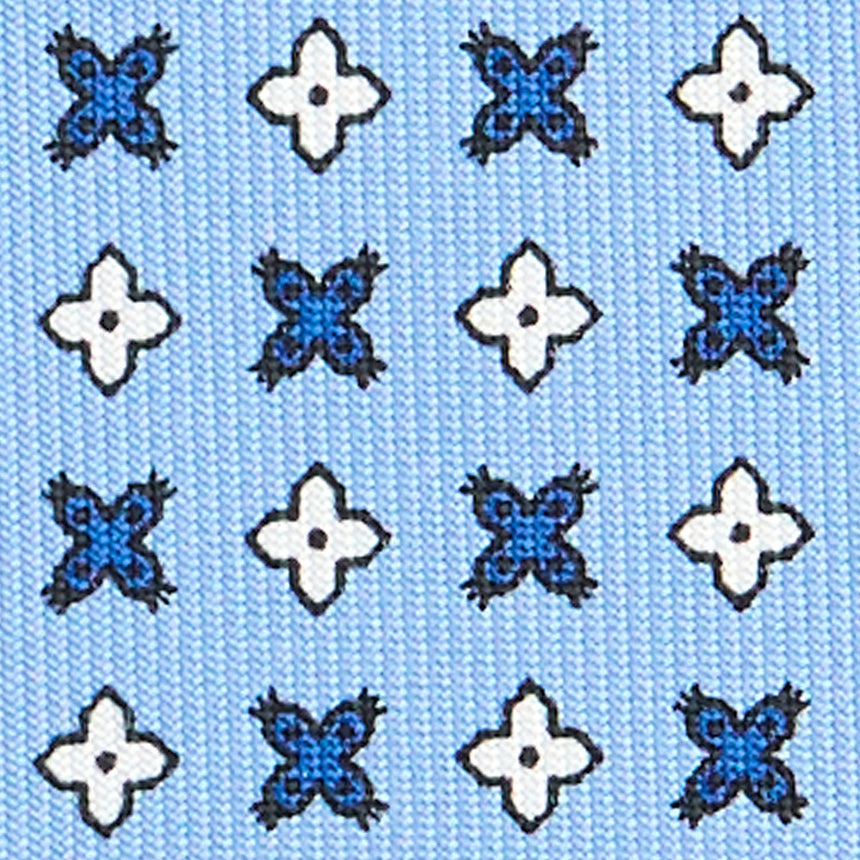 CRAVATTA SARTORIALE CLASSICA IN SETA AZZURRA