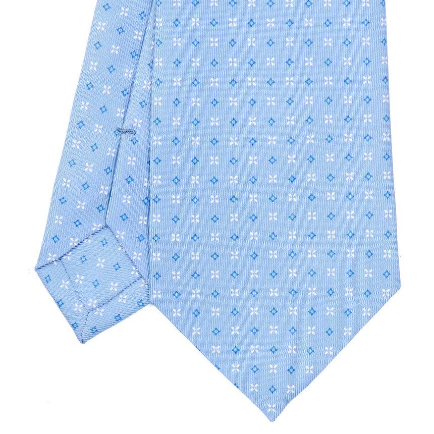CRAVATTA SARTORIALE CLASSICA IN SETA AZZURRA