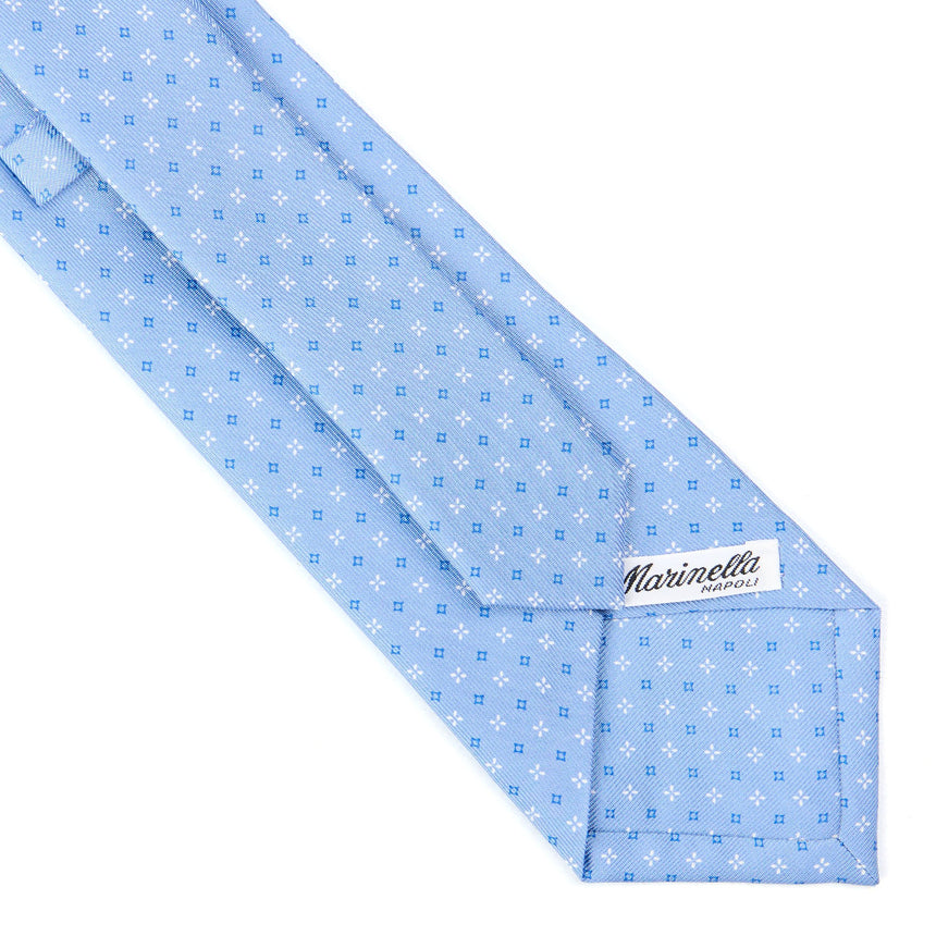 CRAVATTA SARTORIALE CLASSICA IN SETA AZZURRA