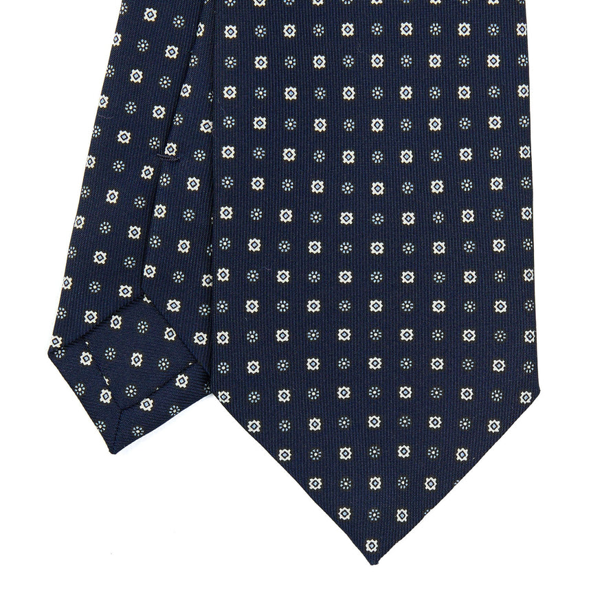 CRAVATTA SARTORIALE CLASSICA IN SETA BLU SCURO