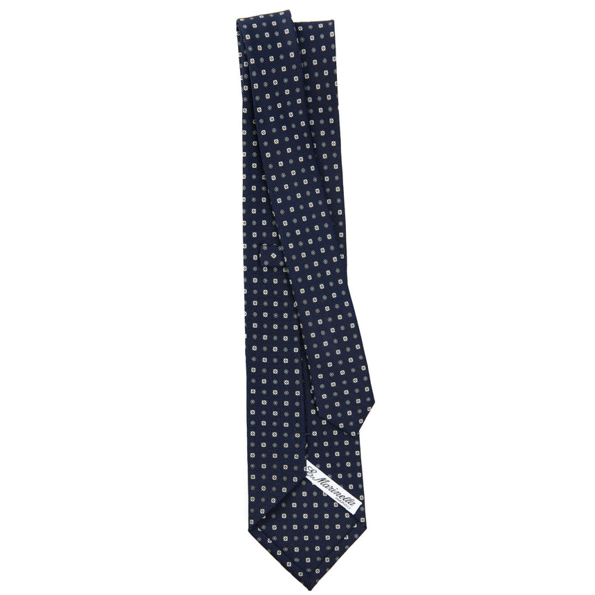 CRAVATTA SARTORIALE CLASSICA IN SETA BLU SCURO