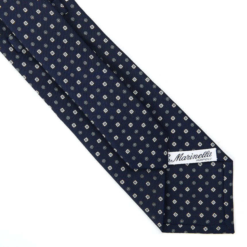 CRAVATTA SARTORIALE CLASSICA IN SETA BLU SCURO