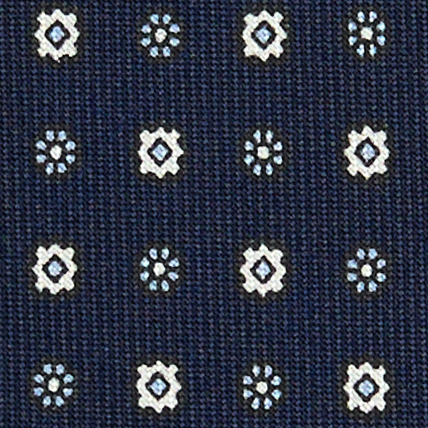 CRAVATTA SARTORIALE CLASSICA IN SETA BLU SCURO