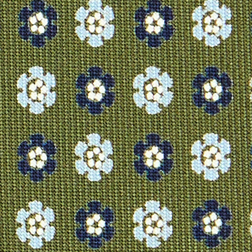 CRAVATTA SARTORIALE CLASSICA IN SETA VERDE OLIVA