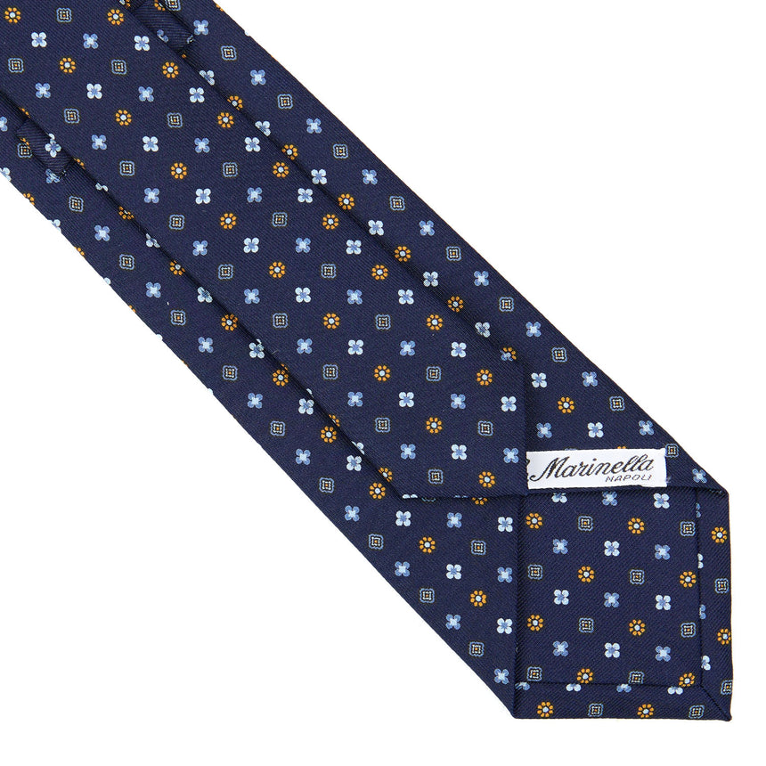 CRAVATTA SARTORIALE CLASSICA IN SETA BLU SCURO