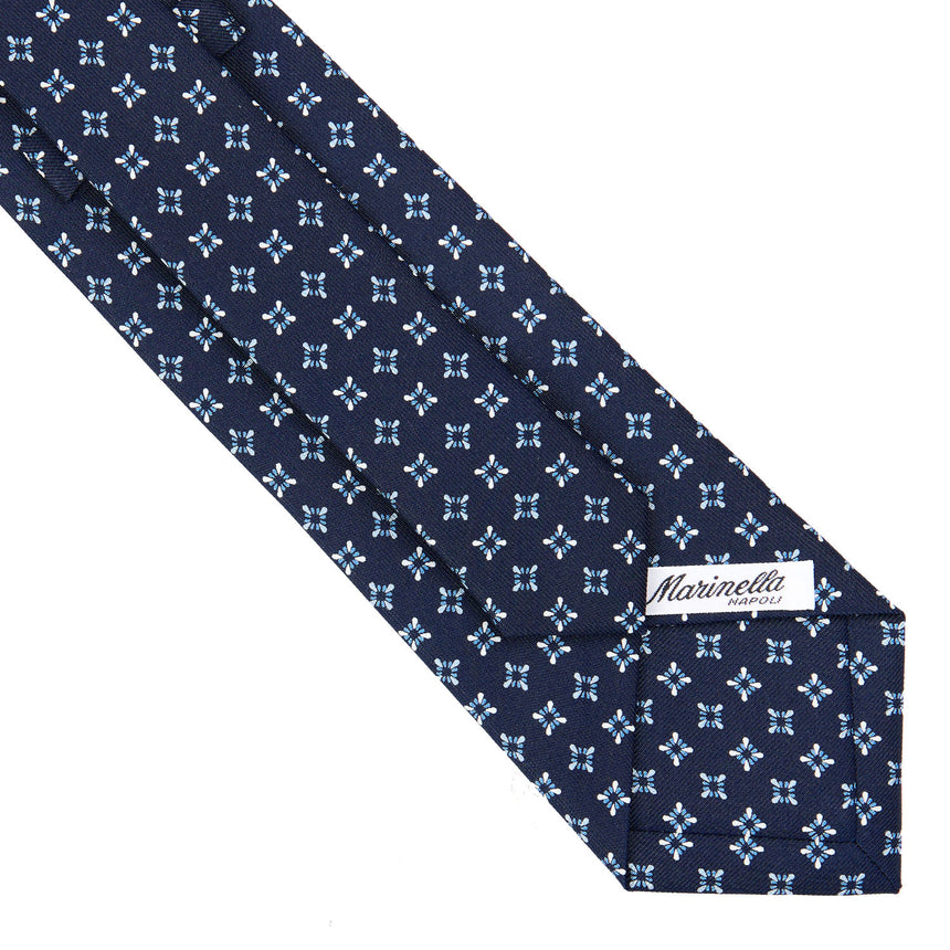 CRAVATTA SARTORIALE CLASSICA IN SETA BLU SCURO