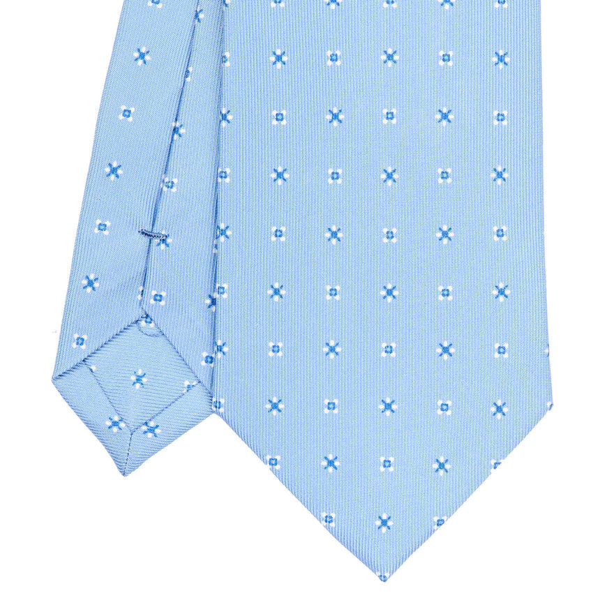 CRAVATTA SARTORIALE CLASSICA IN SETA AZZURRA