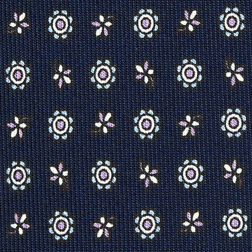 CRAVATTA SARTORIALE CLASSICA IN SETA BLU SCURO