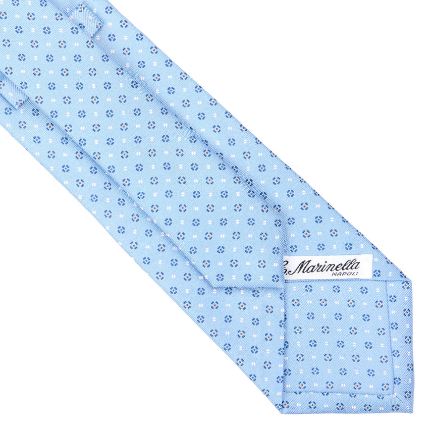 CRAVATTA SARTORIALE CLASSICA IN SETA AZZURRA