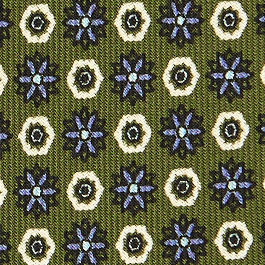 OLIVE GREEN CLASSIC SILK TIE