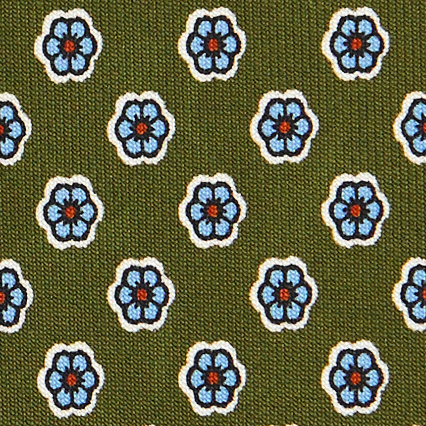 OLIVE GREEN CLASSIC SILK TIE