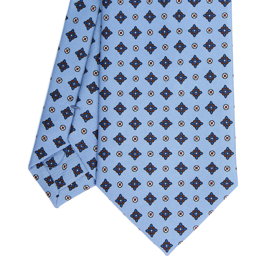 CRAVATTA SARTORIALE CLASSICA IN SETA AZZURRA