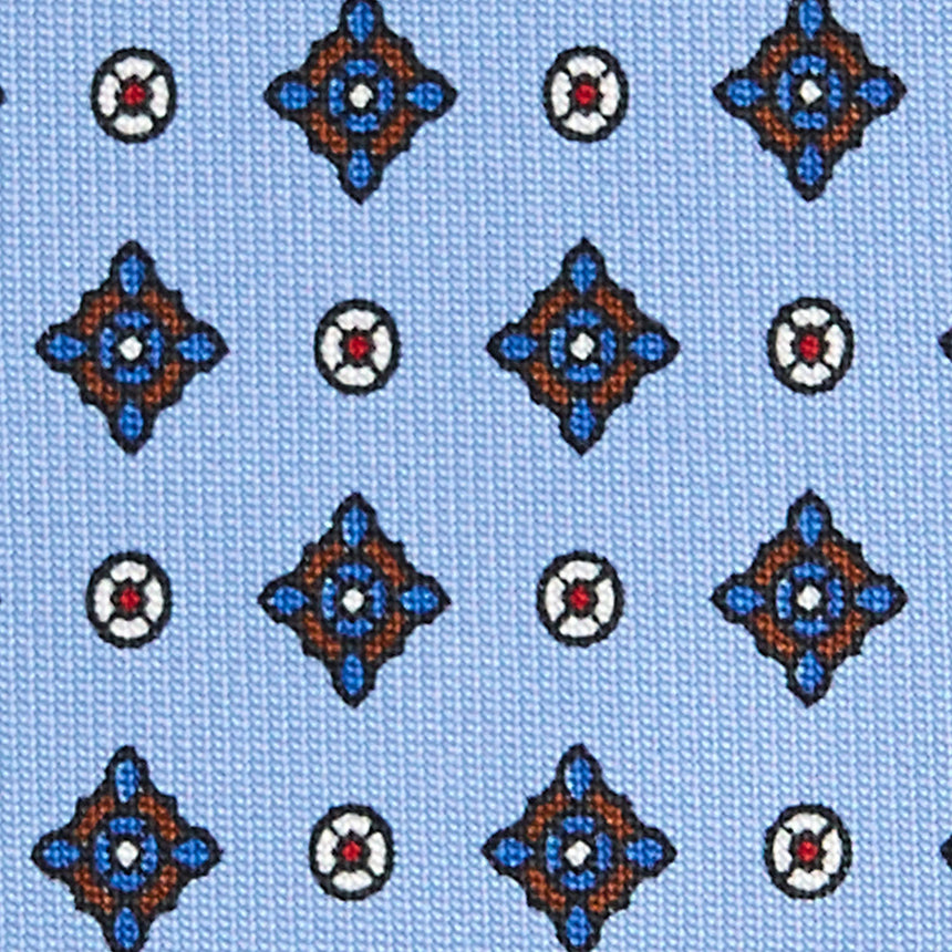 CRAVATTA SARTORIALE CLASSICA IN SETA AZZURRA