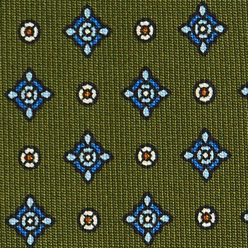 OLIVE GREEN CLASSIC SILK TIE