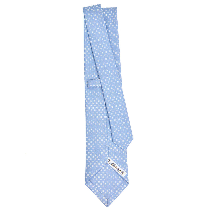 CRAVATTA SARTORIALE CLASSICA IN SETA AZZURRA