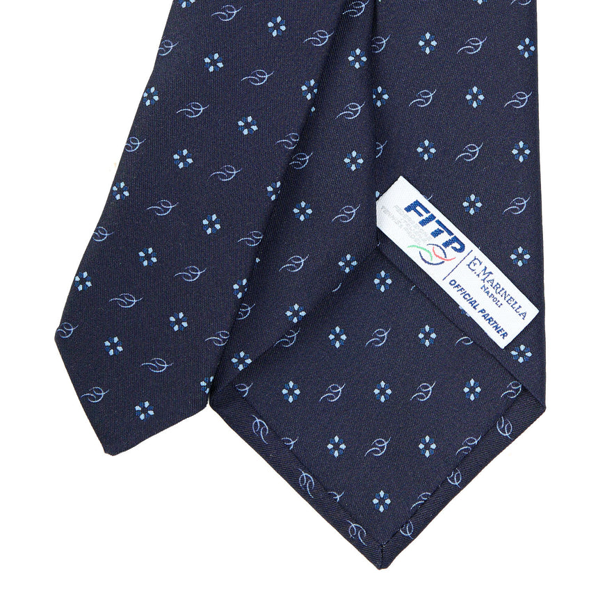 CRAVATTA SARTORIALE CLASSICA IN SETA BLU SCURO