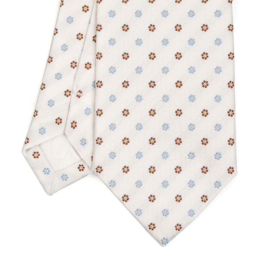 CRAVATTA SARTORIALE IN SETA JACQUARD BIANCO