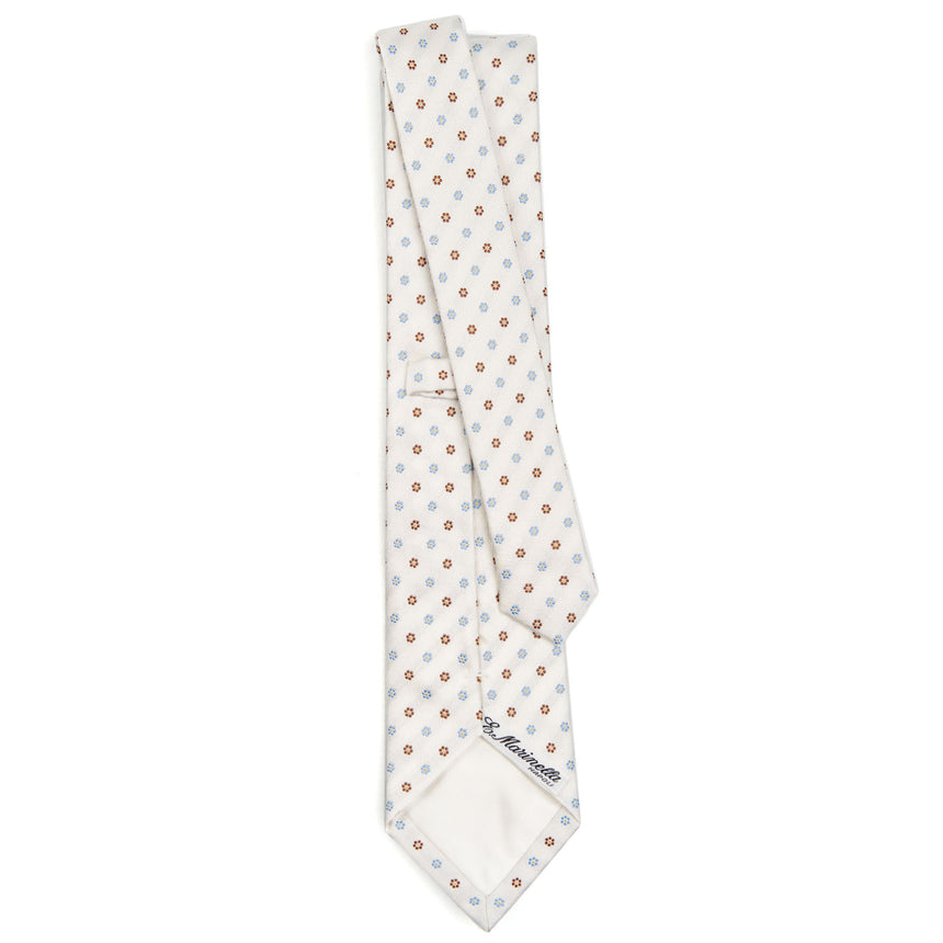 CRAVATTA SARTORIALE IN SETA JACQUARD BIANCO