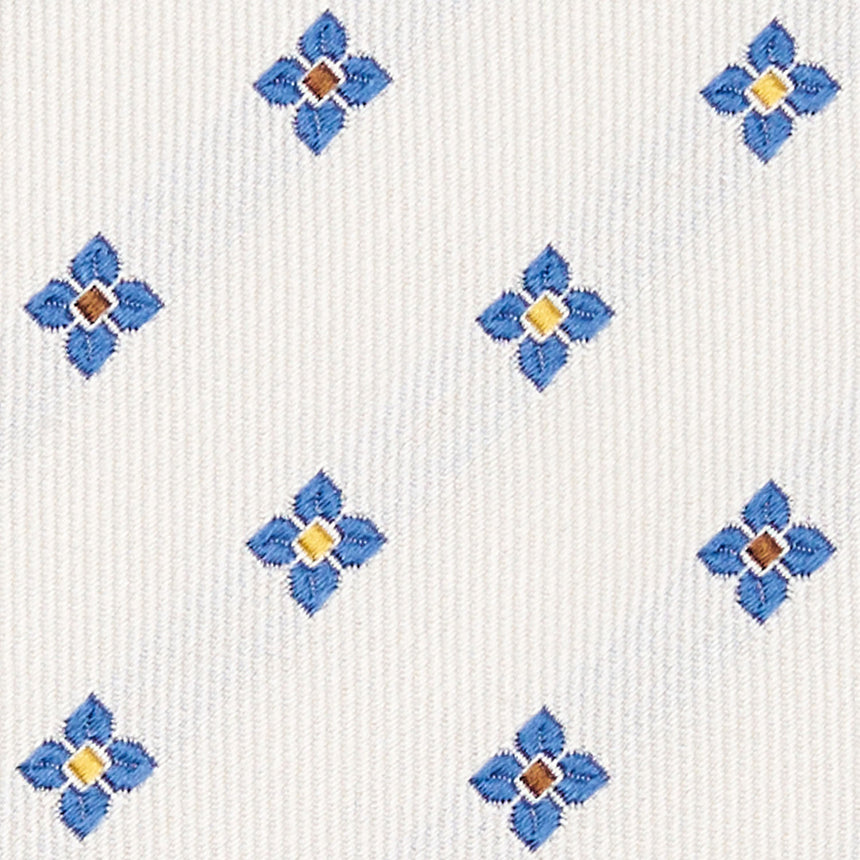 WHITE SARTORIAL JACQUARD SILK TIE