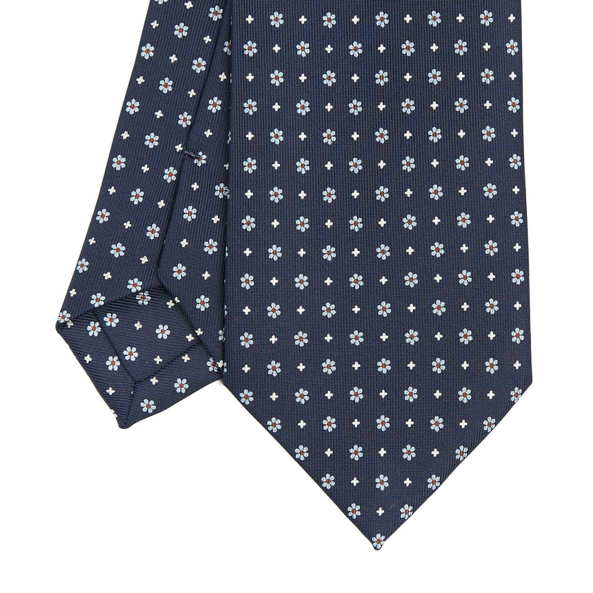 CRAVATTA SARTORIALE CLASSICA IN SETA BLU SCURO