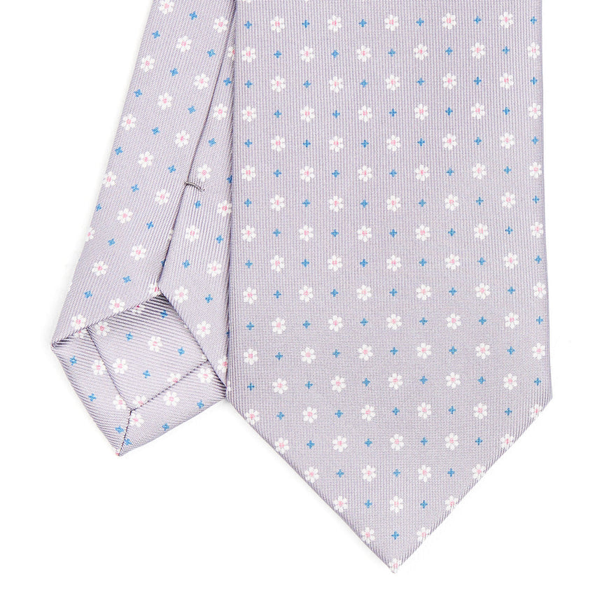 CRAVATTA SARTORIALE CLASSICA IN SETA GRIGIO CHIARO