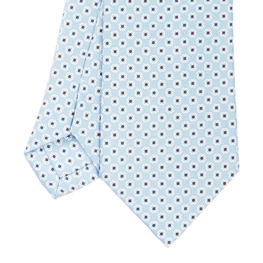 CRAVATTA SARTORIALE CLASSICA IN SETA AZZURRA