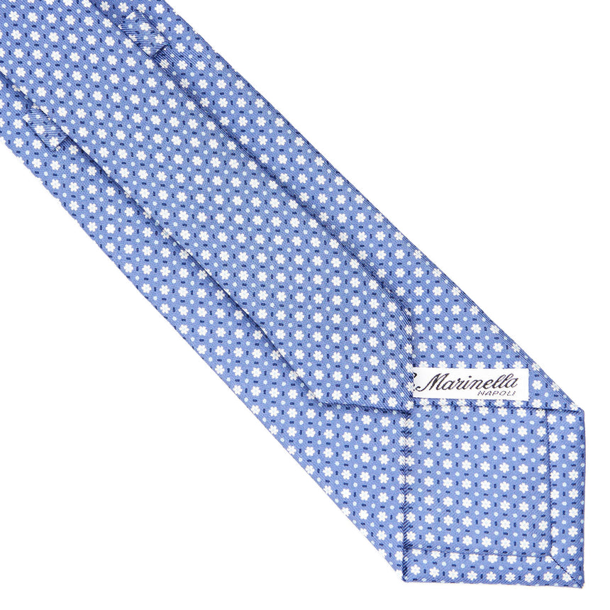 CRAVATTA SARTORIALE CLASSICA IN SETA AZZURRO POLVERE