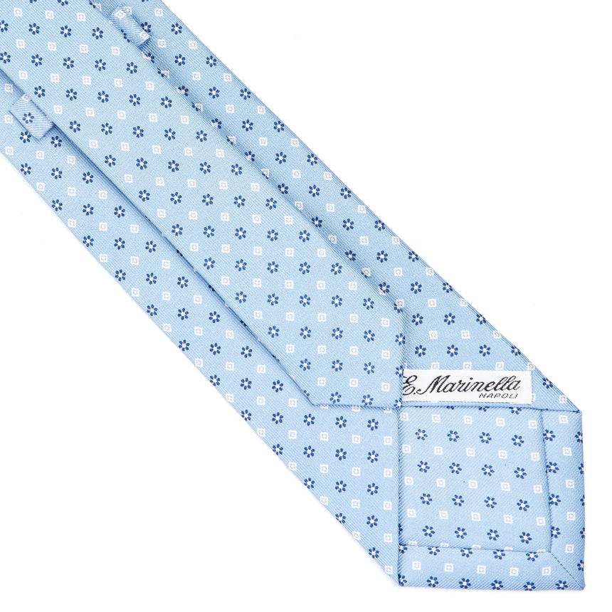 CRAVATTA SARTORIALE CLASSICA IN SETA AZZURRA