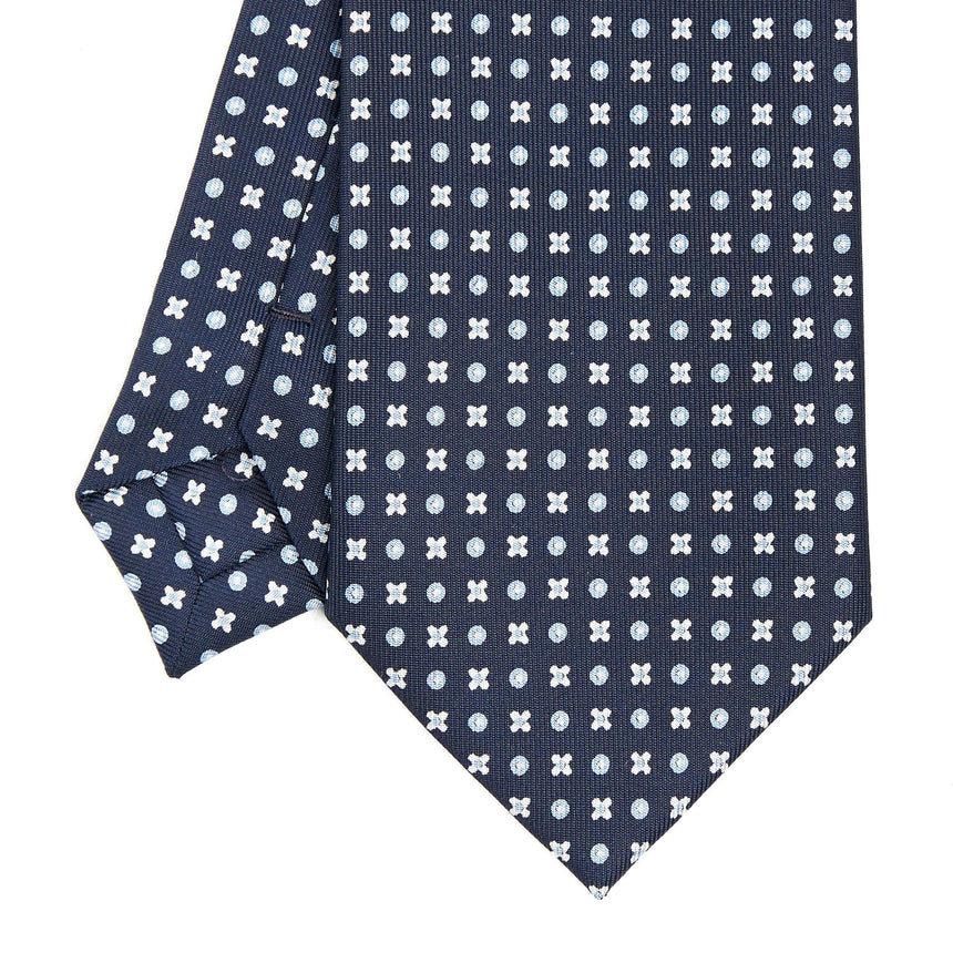CRAVATTA SARTORIALE CLASSICA IN SETA BLU SCURO