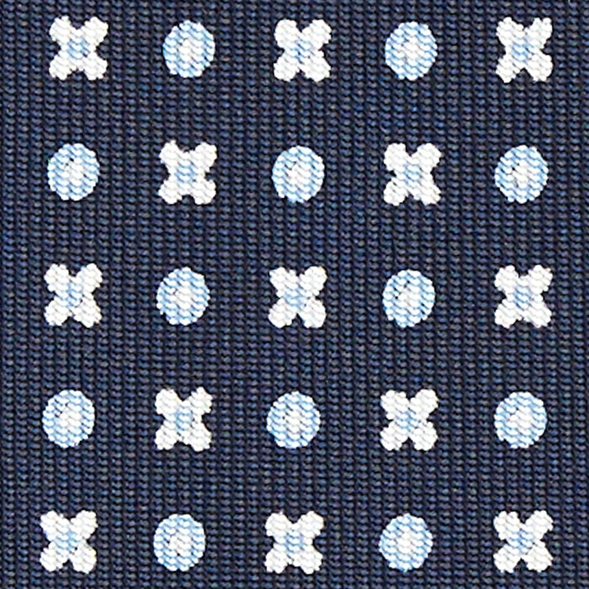 CRAVATTA SARTORIALE CLASSICA IN SETA BLU SCURO