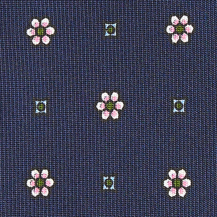 BLUE LADY SILK PRINTED TIE 7 CM