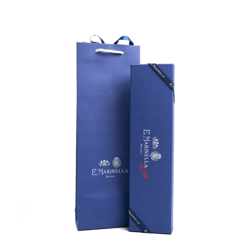 CRAVATTA DONNA BLU 7 CM IN SETA STAMPATA