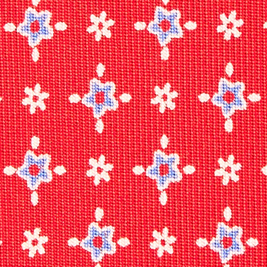 CRAVATTA DONNA ROSSA 7 CM IN SETA STAMPATA