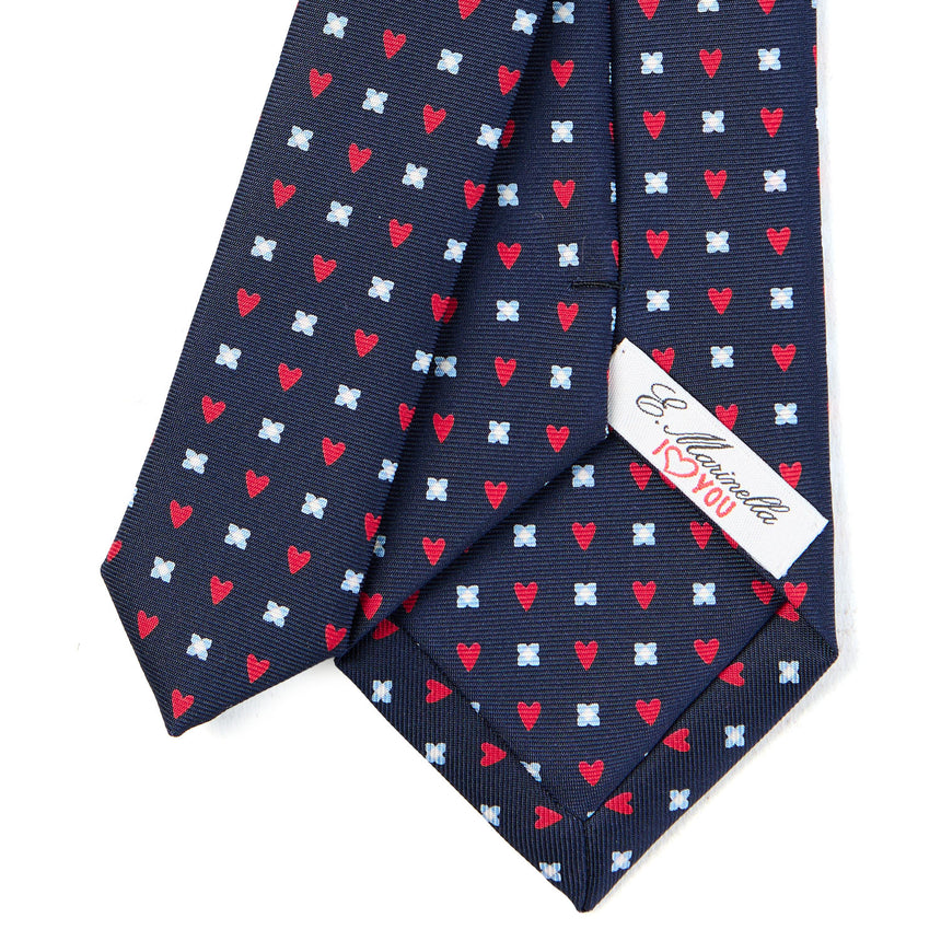 CRAVATTA SARTORIALE CLASSICA IN SETA BLU SCURO
