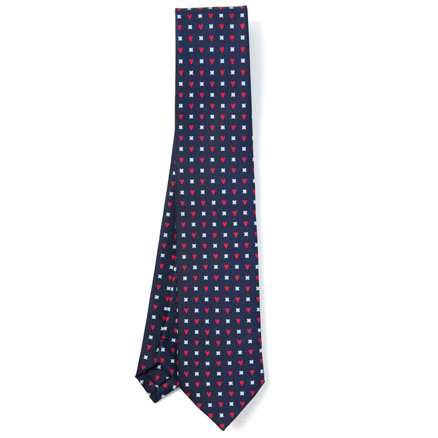 CRAVATTA SARTORIALE CLASSICA IN SETA BLU SCURO