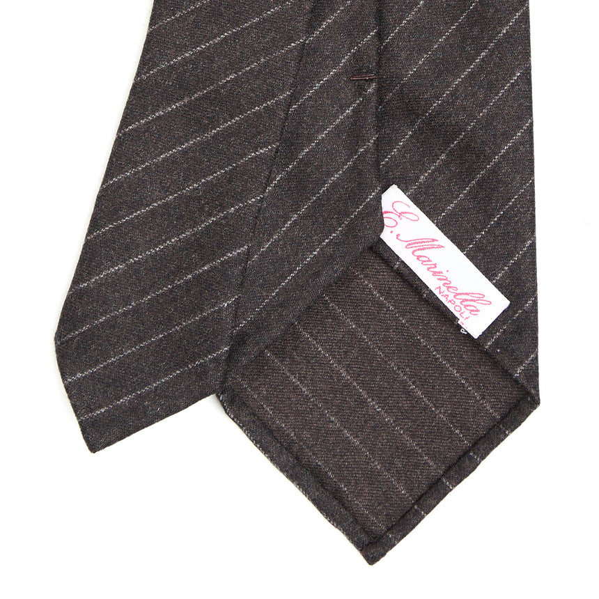 CRAVATTA CLASSICA DONNA IN LANA SFODERATA GRIGIO SCURO