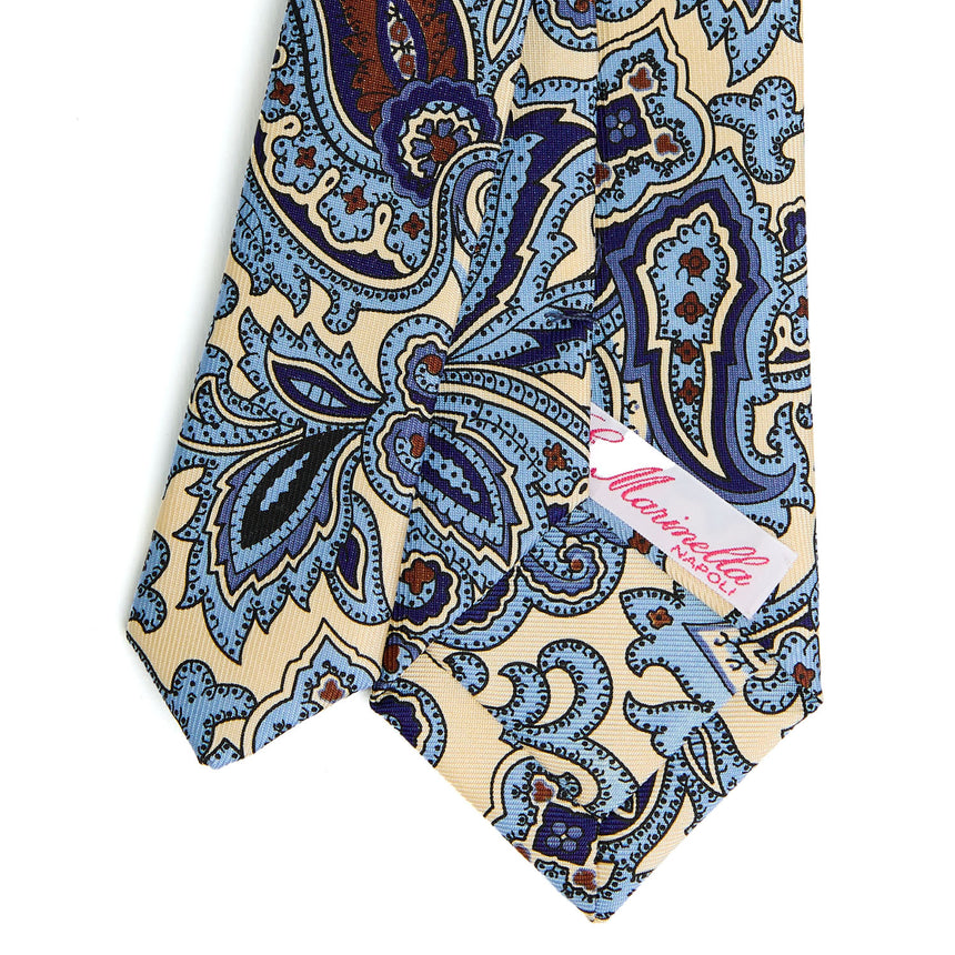 WHITE CLASSIC LADY PRINTED SILK TIE