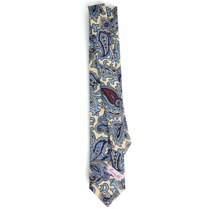WHITE CLASSIC LADY PRINTED SILK TIE